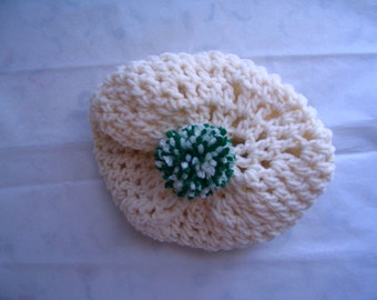 Crocheted "Tam" Irish Style Acrylic Hat for Baby, Toddlers