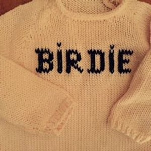 Natural Cotton 2T, 3T, 4T size color Cotton Handknit Sweater