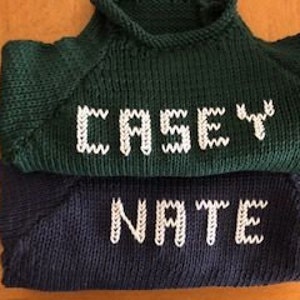 Hunter Green-6/9, 9/12 mo, 12 mo Handknit Cotton Sweater-Toddler Boy/Girl image 3