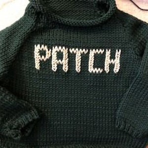 Hunter Green-6/9, 9/12 mo, 12 mo Handknit Cotton Sweater-Toddler Boy/Girl image 2