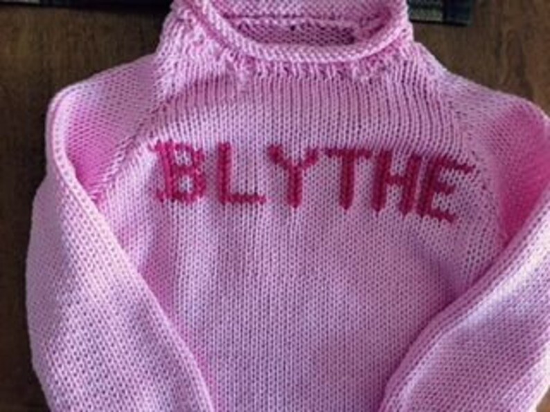 Add'l Girl Colors 6 mos, 6/9, 9/12, 12mos Cotton Colors for Baby Girls Name-Embroidered Handknit Cotton Sweaters image 9