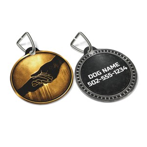 Onbaatzuchtige factie film filmische dog tag | Gepersonaliseerde ronde metalen huisdier-ID