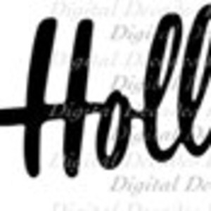 Texto de palabras de Hollywood de mediados de siglo - Imagen digital - Ilustración de arte vintage
