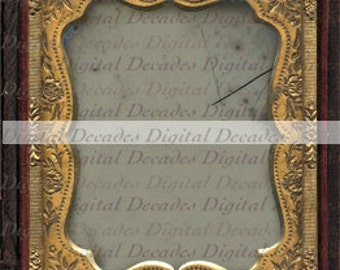 Tintype Daguerreotype Mat Frame - Digital Antique Victorian Photo Image - Instant Download