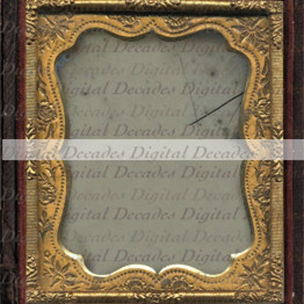 Tintype Daguerreotype Mat Frame - Digital Antique Victorian Photo Image - Instant Download