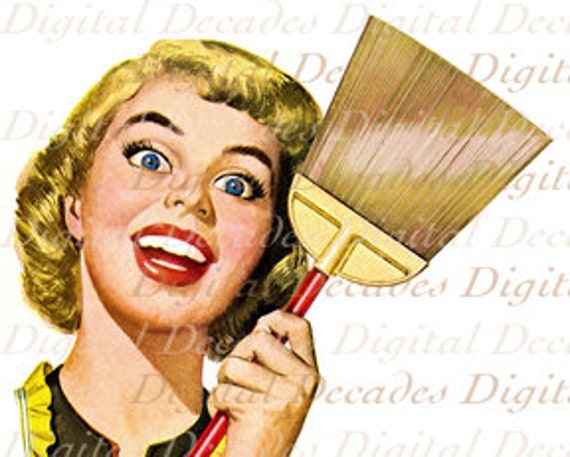 Retro Cartoon Comic Woman With Broom Cleaning Vintage Art - Etsy Retro Cartoon Comic Woman With Broom Cleaning Vintage Art - Etsy