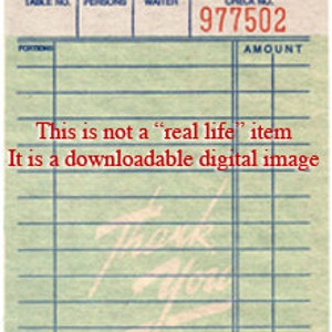 Retro gastencheque uit het midden van de eeuw - achtergrondstructuur - digitaal beeld - vintage illustratie - direct downloaden