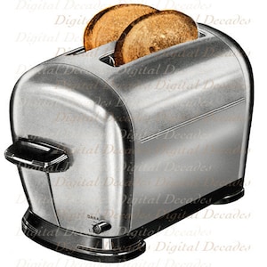 Mid-Century Toaster Kitchen Household Small Appliance Toast - Digital Image - Vintage Art Illustration - Instant Download