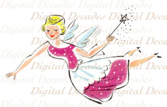 Fairy Godmother Tooth Fairy Retro Cartoon Comic Woman Etsy