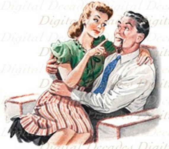 Retro Cartoon Comic Couple Man Woman Vintage Art - Etsy Retro Cartoon Comic Couple Man Woman Vintage Art - Etsy