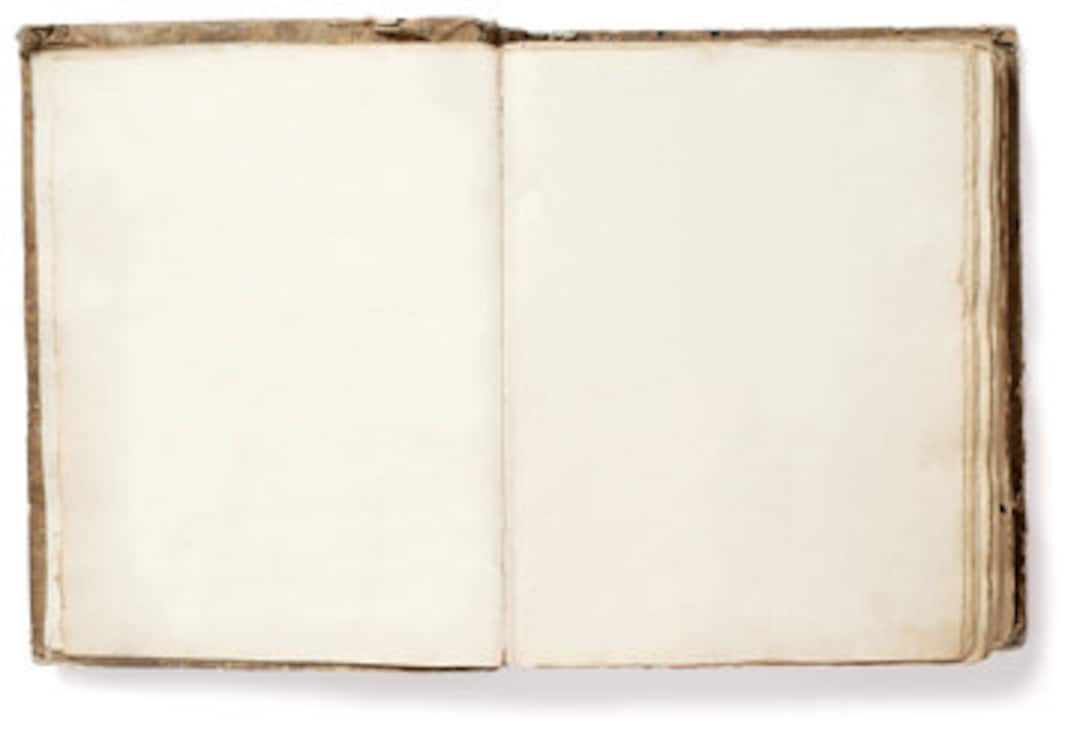 Old Open Book Antique Shabby Blank Pages Digital Photo Image Instant  Download 