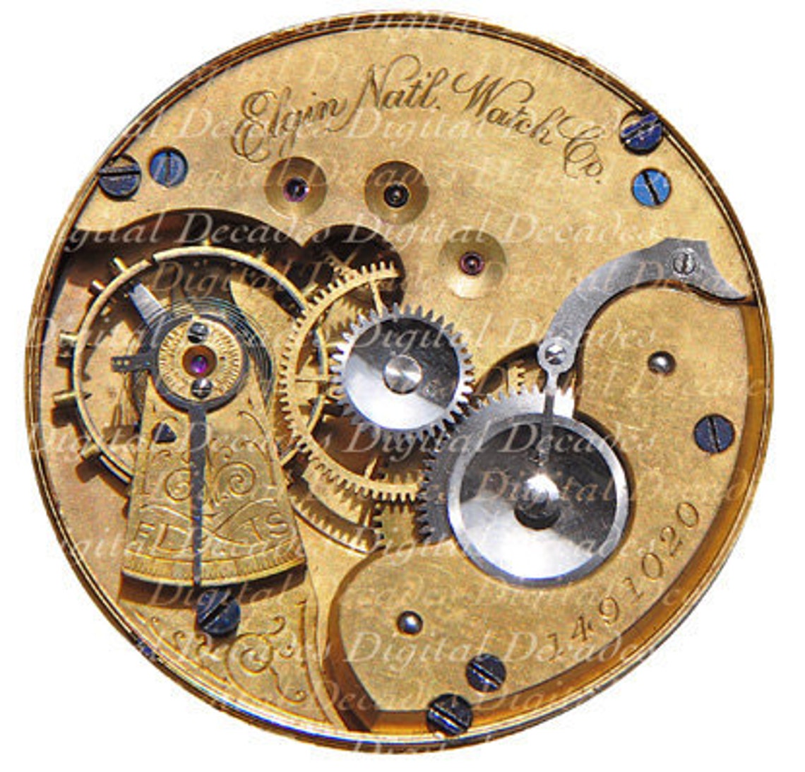 Inside a Antique Pocket Watch Gears Works Steampunk Time Etsy