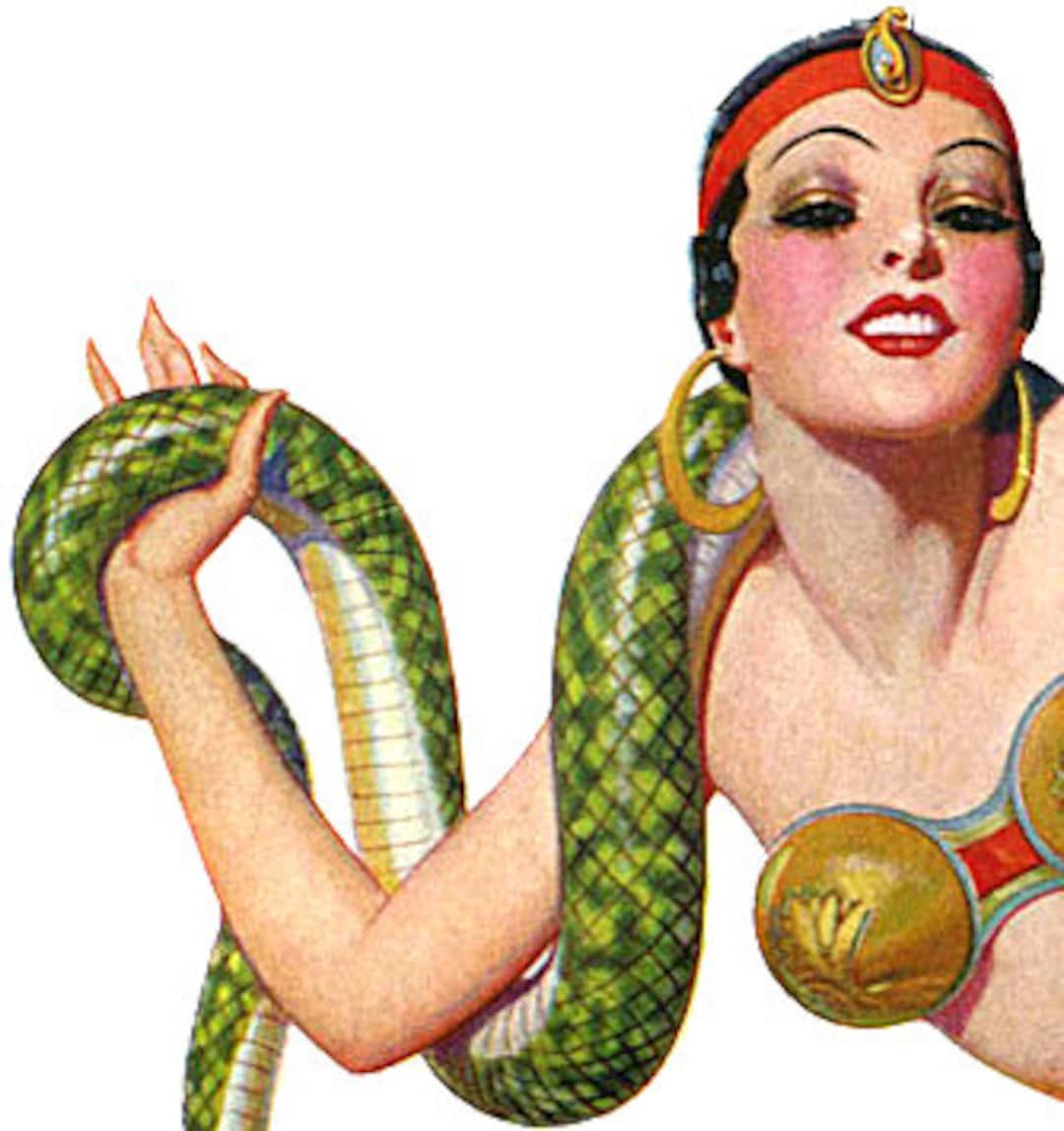Circus Women Snake Charmer Belly Dancer Jungle Girl Side Show - Etsy