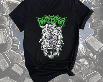 Maglietta della band Deathcore Angel Maker, maglietta con grafica metalcore