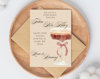 Brautparty-Einladung digitaler Download Liebe braut Brautparty-Einladung Canva Vorlage