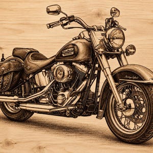 Harley Softail Art - Etsy