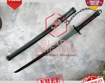 Katana samouraï japonais fait main | Épée de collection en acier inoxydable