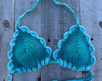 Crochet Bikini Style Top, Handmade Summer Bikini Top