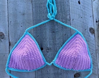 Crochet Bikini Style Top, Handmade Summer Bikini Top