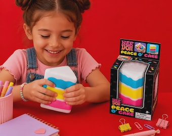 NeeDoh Peace O' Cake Squishy Stofftier | Bunter Fidget Sensory Stress Relief