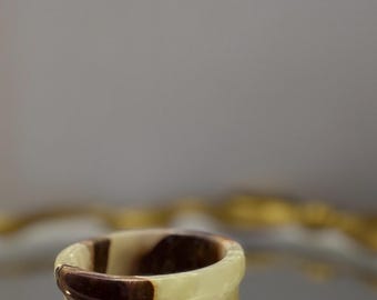 Green onyx mortar and pestle