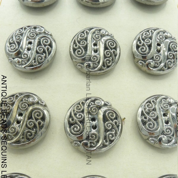 22mm 12glass buttons czech vintage glass