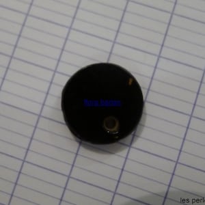 10 antique cabochons mourning jet bead 1CM5 diametre