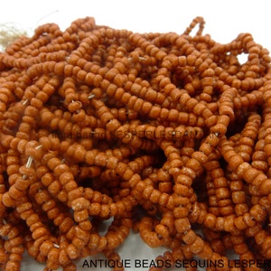 seed glass beads 16/0(1.4mm) antique hank 1910s