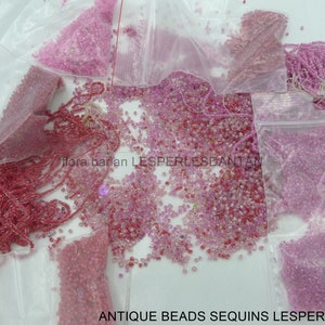 seed glass beads 160grs mix glass beads 1920s