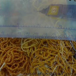 seed glass beads 220grs mix glass beads 1920s