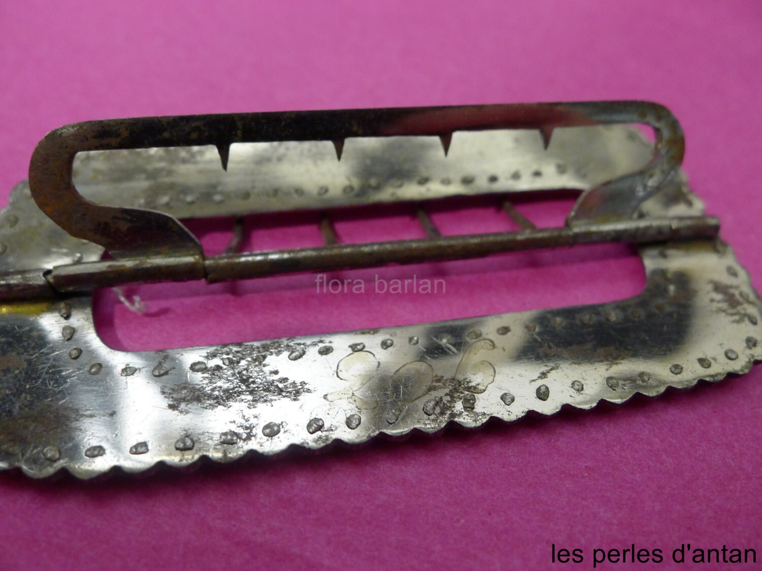 Antique French Cut Steel Belt Buckles 1.75\