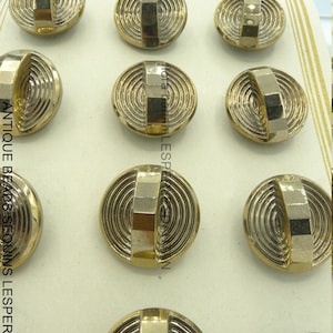 22mm 12 anciens boutons de verre tcheque