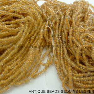seed glass beads 16/0(1.4mm) antique hank 1910s