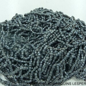 bugles glass beads (1.7mm) antique hank 1920s