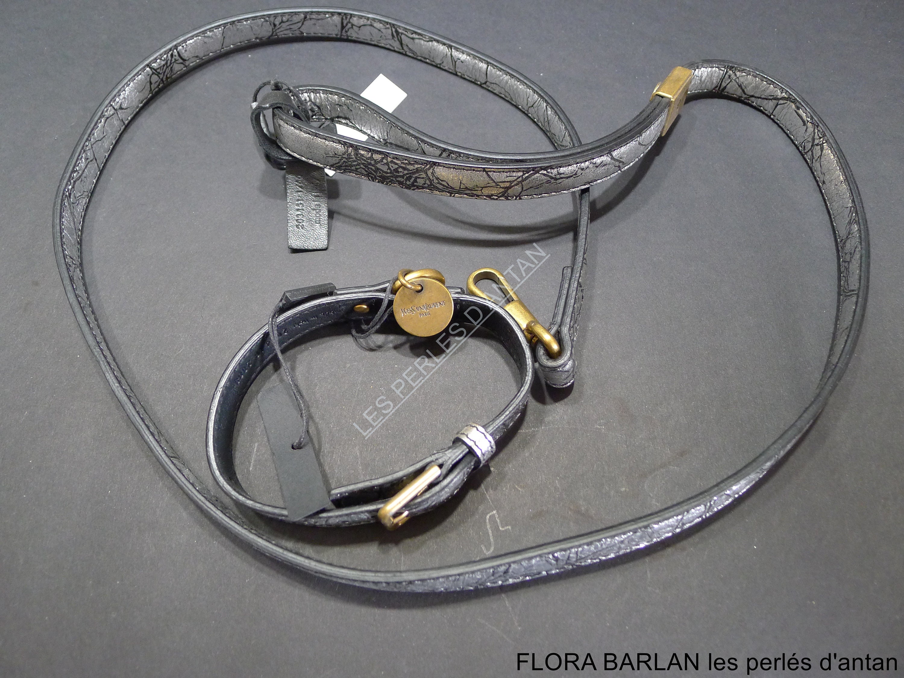 YSL Dog and Leach Collar Leather Etsy Ireland