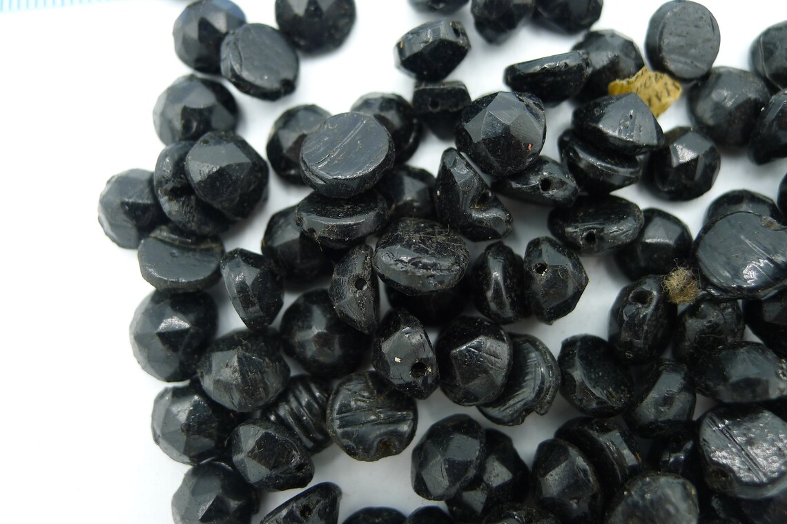 8MM French Jet Beads 300 PIECES Antique Cabochons Etsy