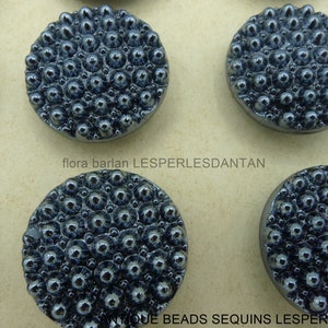 22mm 12anciens boutons de verre tcheque