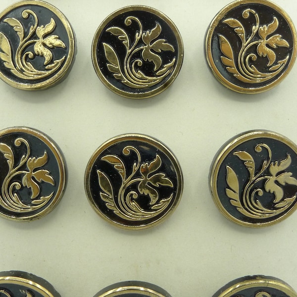 22mm 12glass buttons czech vintage glass