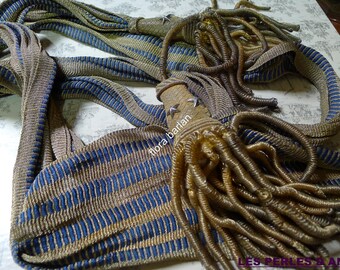 scarf premier empire militaria gold and blue 1830