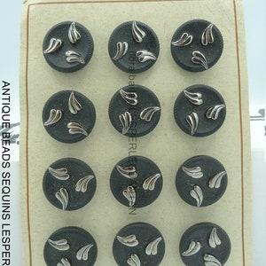 22mm 12glass buttons czech vintage glass