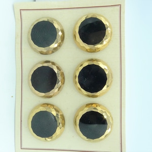 6 grands anciens boutons de verre 3.6cm