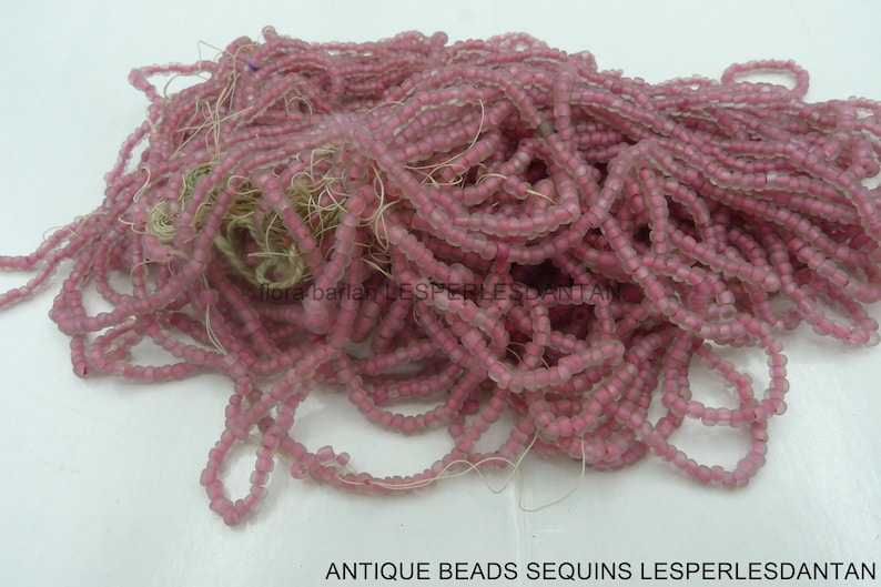 antique hank 1920s seed glass beads 140 1.7mm