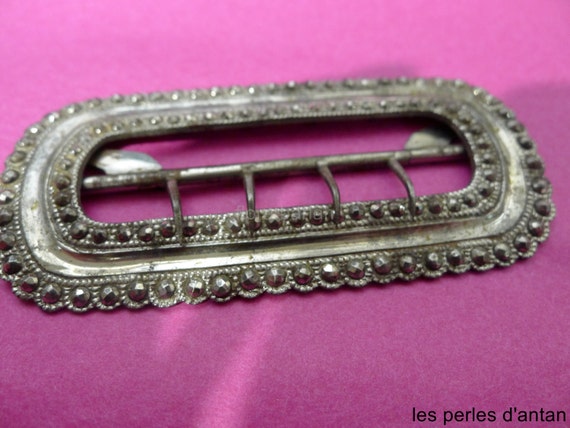 Boucle De Ceinture Ancienne XIXe Siècle En Métal Doré - Bon état