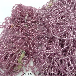 seed glass beads (190grs) antique 2mm  1920s