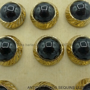 22mm 12anciens boutons de verre tcheque