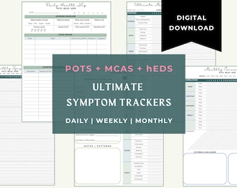 POTS MCAS hEDS ULTIMATE Problem Tracker, Tägliches Wöchentliches Monatliches Log (Digitaler Download)