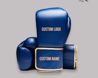 Custom Boxing Gloves Personalized Name Logo Professional Training Sparring Gift Men Women Fighters
