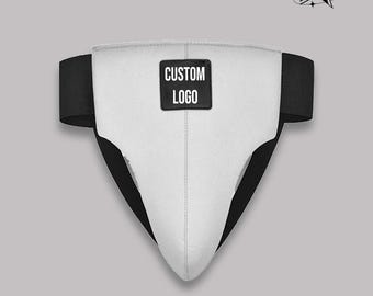 Custom Cowhide Leather Boxing Groin Protector Guard Shield Cup Equipment Training Gear