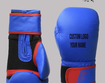 Gants de Boxe avec Logo Personnalisé Nom Personnalisé Élite Sparring Entraînement Équipement de Combat Cadeau