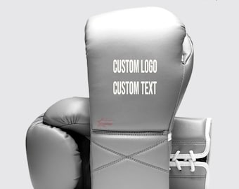 Personalized Boxing Gloves, Custom Leather Fight Gear, Training Sparring Gloves